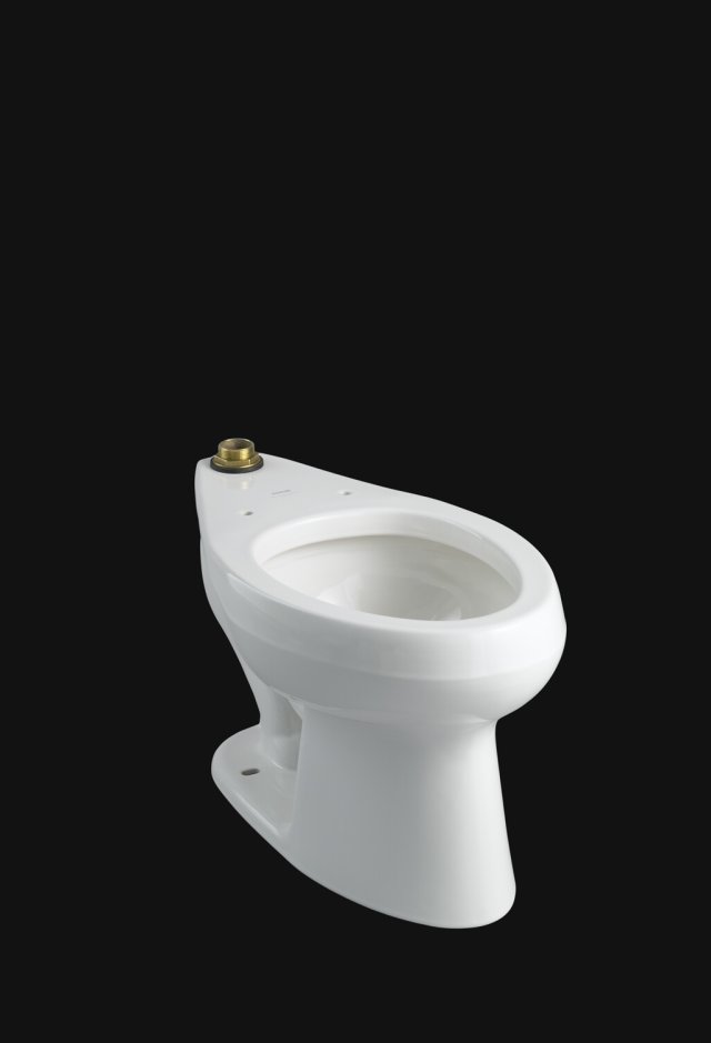 Kohler K-4406-L Wellworth(R) 1.28 flushometer bowl with bedpan lugs