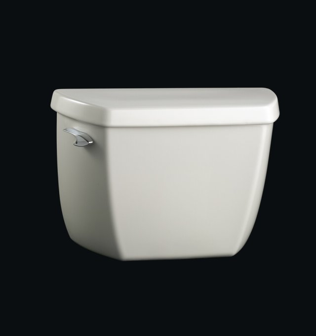Kohler K-4632-T Wellworth(R) toilet tank with Class Five(TM) flushing technology and left-hand trip lever with tank locks