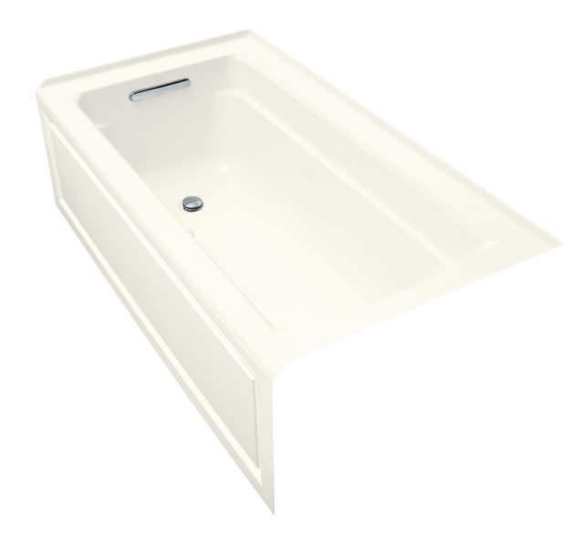 Kohler K-1122-GLA Archer(TM) BubbleMassage(TM) 5' bath with Comfort Depth(TM) design integral apron and left-hand drain