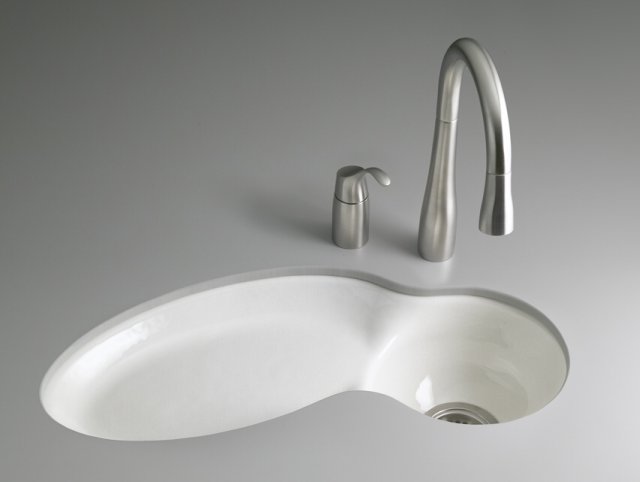 Kohler K-6494 Fate(TM) self-rimming/undercounter entertainment sink