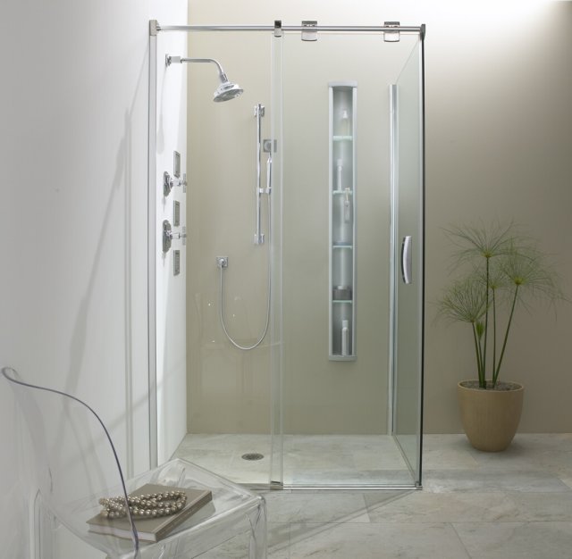 Kohler K-705790-L Minima(TM) left-hand frameless corner rectangle enclosure