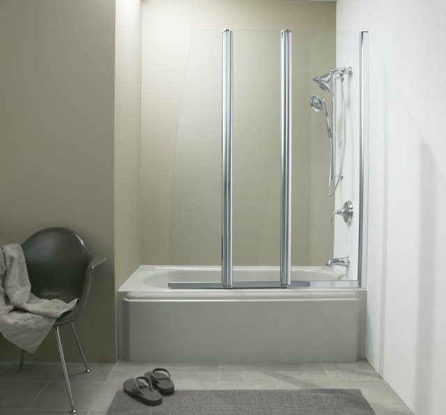 Kohler K-705793-L Minima(TM) right-hand triple-panel bath screen