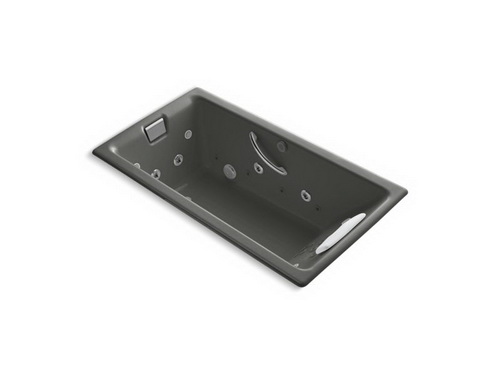 Kohler K-856-V-58; Tea-for-Two (R) 5.5' whirlpool with Spa/Massage Experience; in Thunder Grey