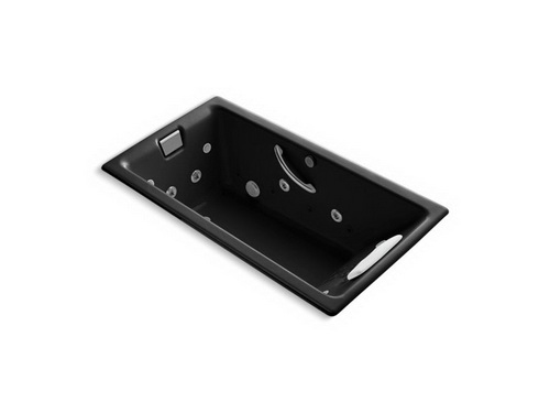 Kohler K-856-V-7; Tea-for-Two (R) 5.5' whirlpool with Spa/Massage Experience; in Black Black