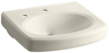 Kohler K-2028-1L Pinoir(R) lavatory basin with single-hole faucet drilling and left-hand soap/lotion dispenser