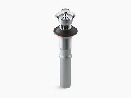 Kohler K-7127 Lavatory drain with non-removable metal stopper and without overflow