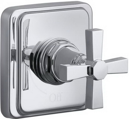 Kohler K-T13174-3A Pinstripe(R) Pure volume control trim cross handle valve not included