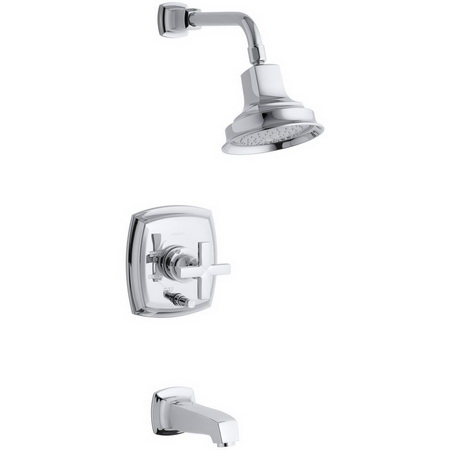 Kohler K-T16233-3 Margaux(TM) Rite-Temp(R) bath and shower faucet trim with cross handle valve not included