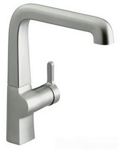 Kohler K-6333-VS; Evoke (TM) single control kitchen sink faucet; in Vibrant Stainless; Discontinued Product