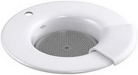 Kohler K-6490-3 Cordial(TM) cast iron entertainment sink with three faucet holes