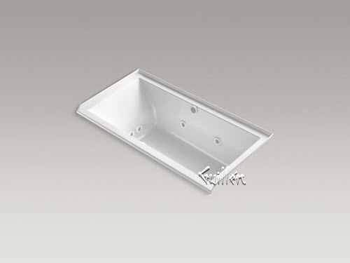 Kohler K-1167-XH2GR; Underscore (R); 60"" x 30"" alcove whirlpool + BubbleMassage (TM) Air Bath with integral flange and right-hand drain repair replacement technical part breakdown