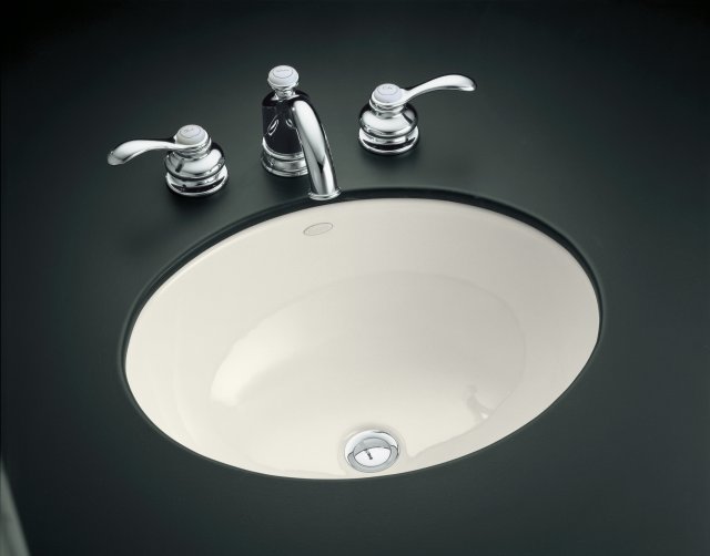 Kohler K-2205-G Caxton(R) undercounter lavatory with glazed underside 17"" x 14""