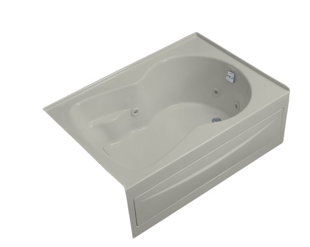 Kohler K-1194-HL Synchrony(R) 6' whirlpool with integral apron heater and left-hand drain less softgrip grip handles