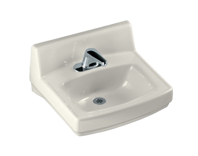 Kohler K-2032-NR Greenwich(TM) wall-mount lavatory with 4"" centers soap/lotion dispenser drilling on right and sealed overflow