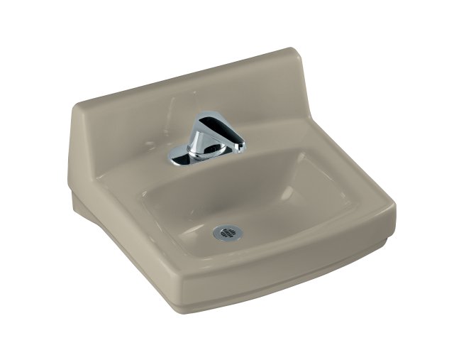 Kohler K-2032-N Greenwich(TM) wall-mount lavatory with 4"" centers and sealed overflow