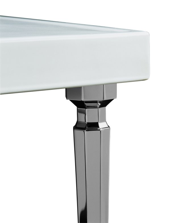 Kohler K-6839-BN; Kathryn (R) octagonal metal legs; in Vibrant Brushed Nickel