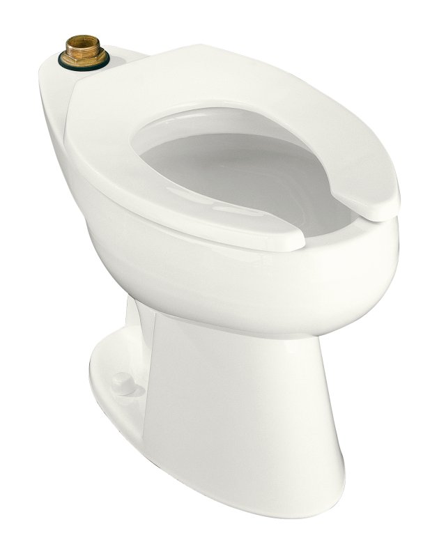 Kohler K-4368-B Highcliff(TM) elongated toilet bowl with top spud and four bolt holes in base
