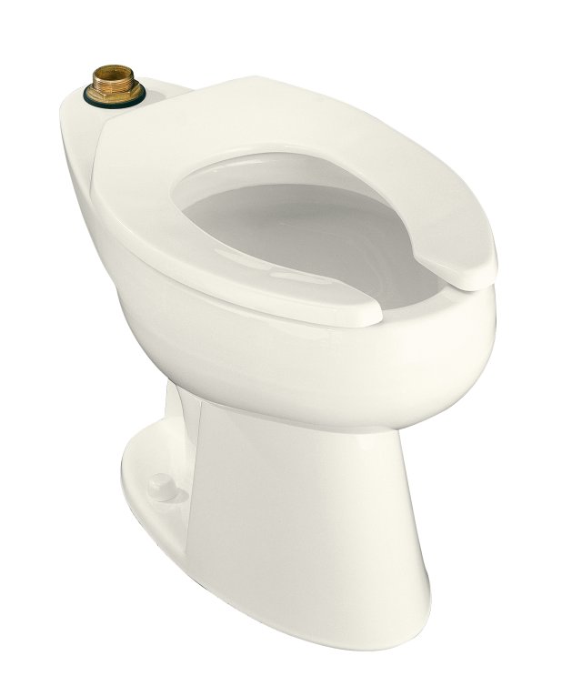 Kohler K-4368-L Highcliff(TM) elongated toilet bowl with top spud and bedpan lugs