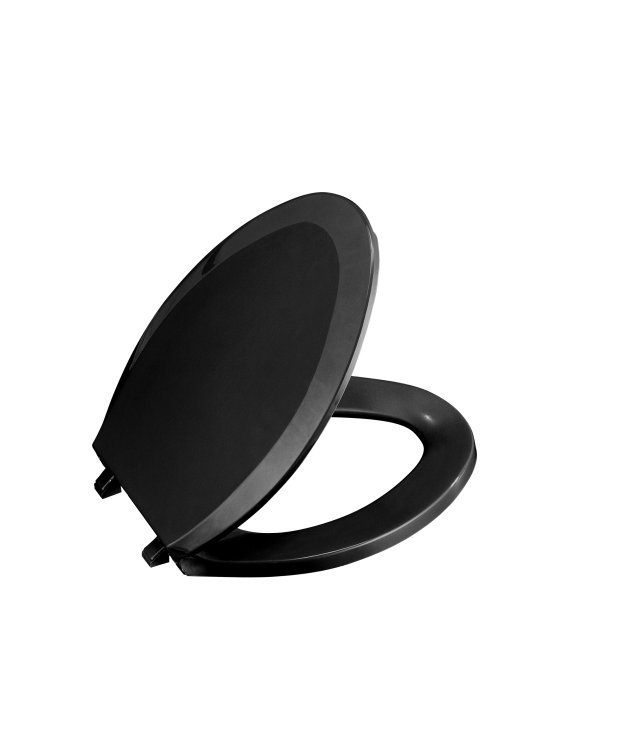 Kohler K-4652-7; Lustra (TM); elongated closed-front toilet seats; in Black Black   K-4652-7; 4652-7; 74919-7