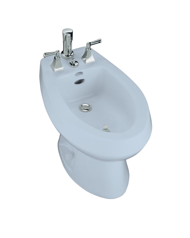 Kohler K-4854-6; San Tropez (R) bidet, plumbed for vertical spray bidet faucet; in Skylight; Discontinued Product