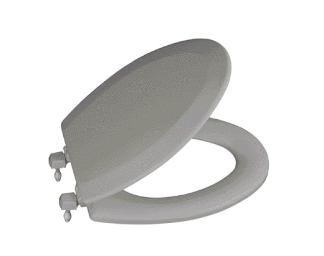 Kohler K-4716-T Triko(TM) molded toilet seat with round closed-front cover and plastic hinges