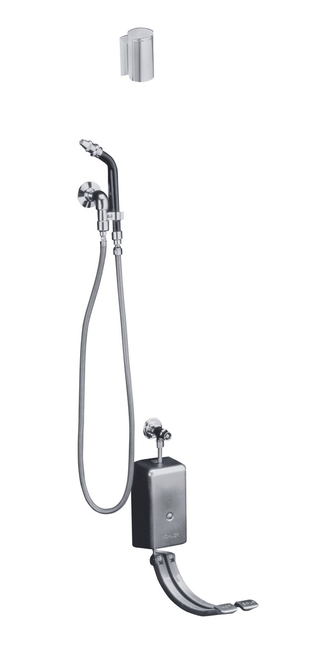 Kohler K-13960 Bedpan washer with double foot control mixing valves and integral stops