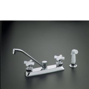 Kohler K-15832-3P Coralais kitchen sink faucet with swing spout Whi