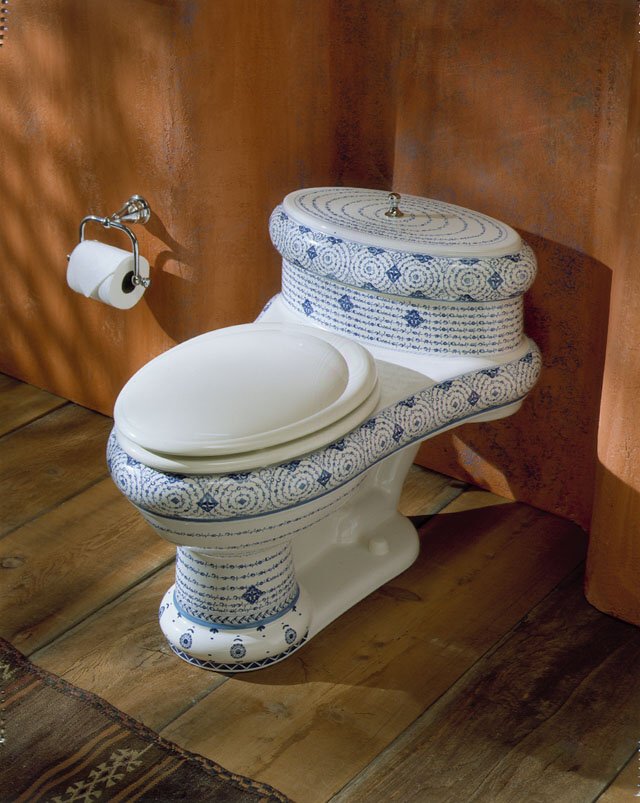 Kohler K-14278-TF Ankara design on Revival one-piece toilet l