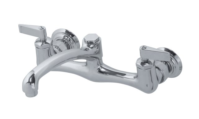Kohler K-7853 Clearwater(R) sink supply faucet with 8"" spout reach and lever handles less soap dish