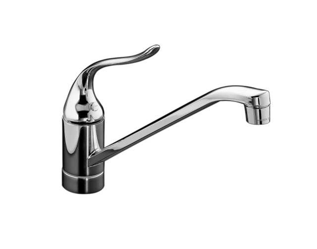 Kohler K-15175-P Coralais(R) single-control kitchen sink faucet with 8-1/2"" spout ground joints and lever handle less escutcheon