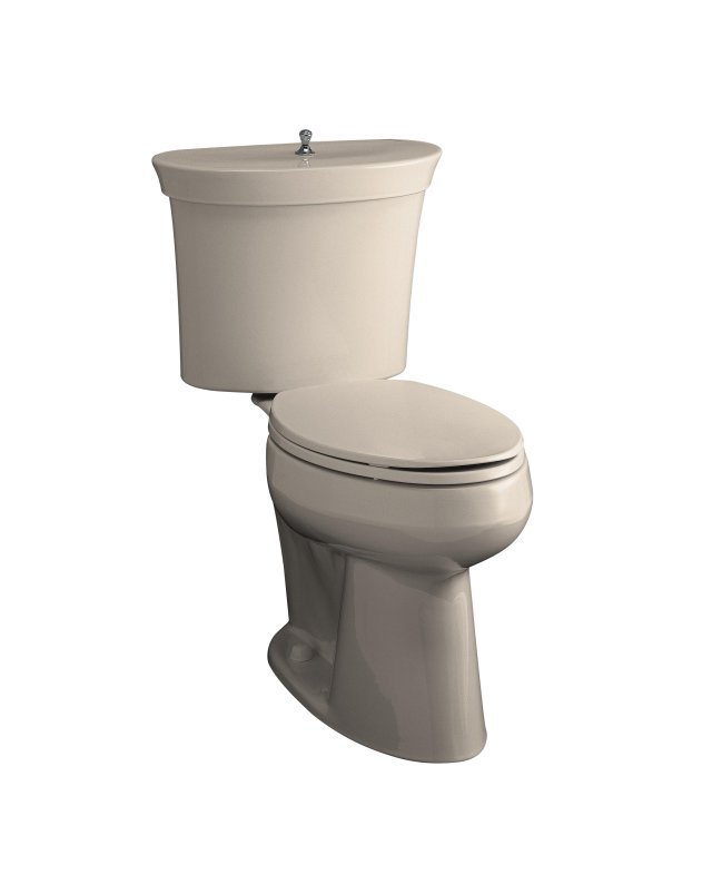 Kohler K-3468 Serif(R) Comfort Height(TM) elongated toilet with concealed trapway and flush actuator less seat