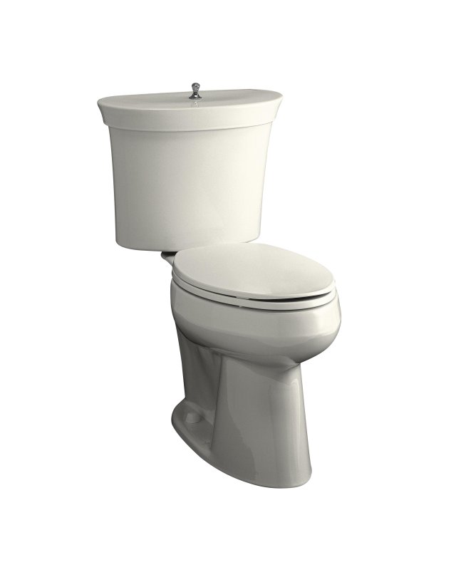 Kohler K-3468-7 Serif(R) Comfort Height(TM) elongated toilet with concealed trapway and flush actuator less seat; Discontinued Product