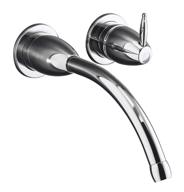 Kohler K-T198 Falling Water(R) wall-mount lavatory faucet trim with 10-1/4"" spout valve not included