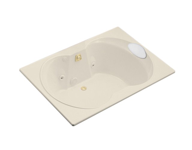 Kohler K-1226-CD-47; Overture (R) 5' whirlpool with custom pump location; in Almond; Discontinued Product