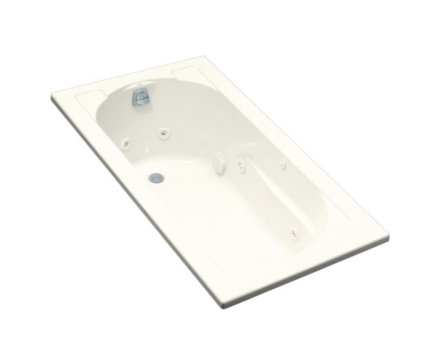 Kohler K-1357-96; Devonshire (R) 5' whirlpool with reversible drain; in Biscuit