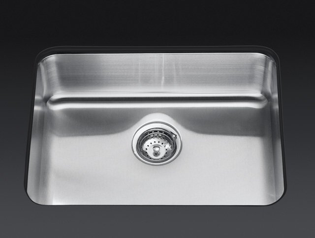 Kohler K-3325-NA; Undertone (R) extra-large squared undercounter kitchen sink 9-1/2 deep; in Not Aplicable Finish