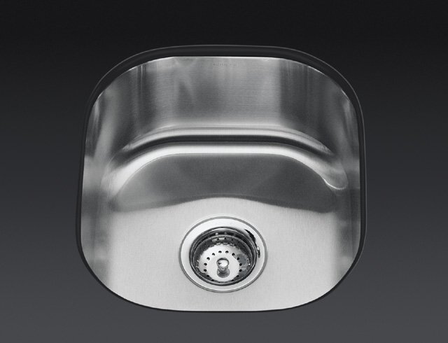 Kohler K-3336 Undertone(R) single-basin rounded undercounter kitchen sink 13-3/4"" x 15-3/8"" x 7-1/2""