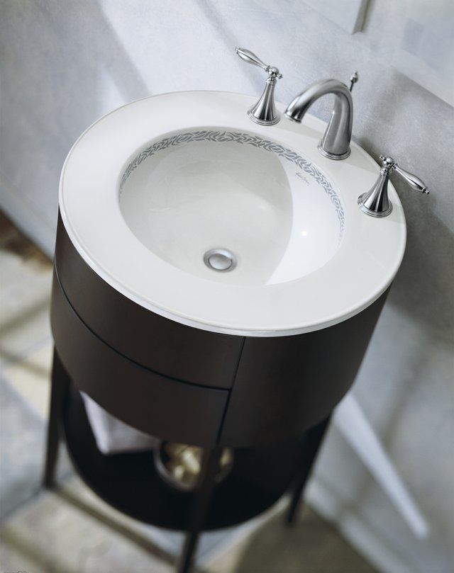Kohler K-14284-WR Water Rhythm(R) design on Camber(R) self-rimming lavatory with 10"" faucet drilling
