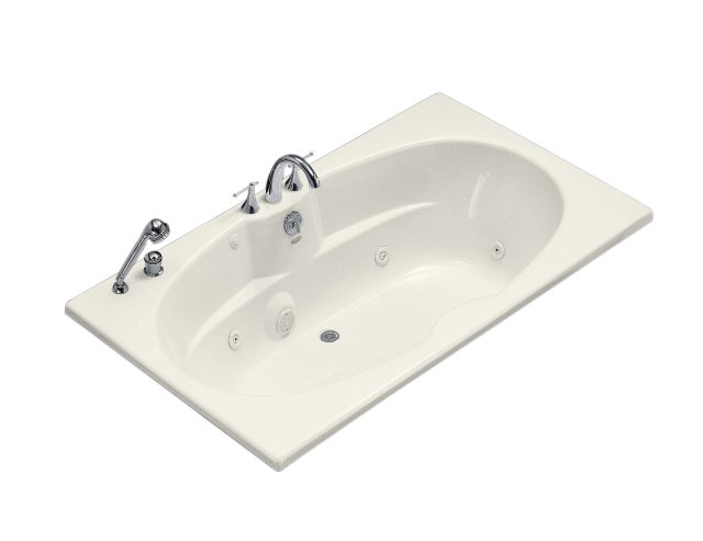 Kohler K-1131-HE 7242 Whirlpool with custom pump location and heater