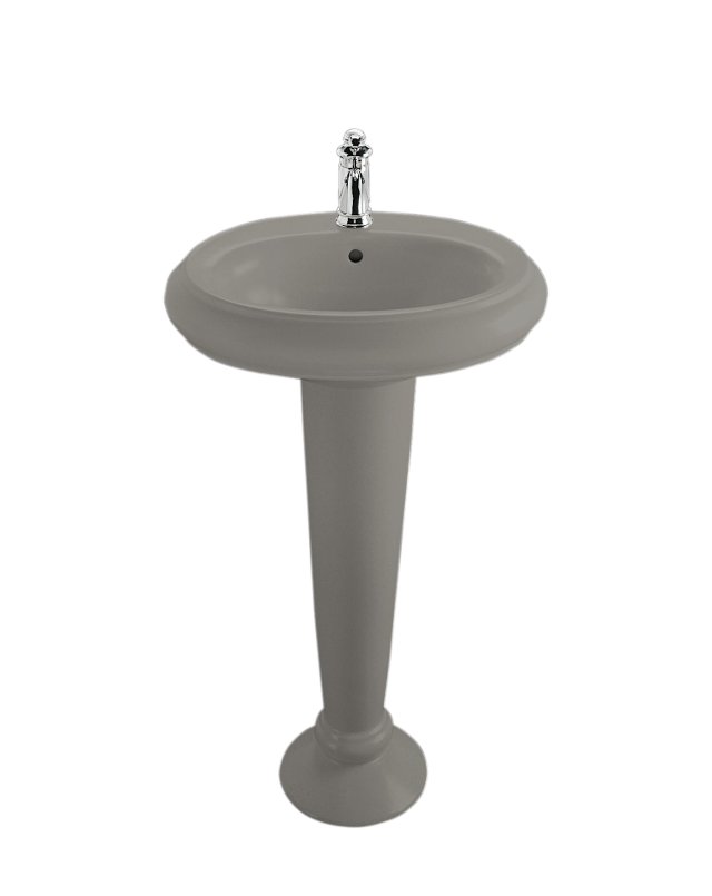 Kohler K-2011-1 Revival(R) transitional pedestal lavatory with single-hole faucet drilling