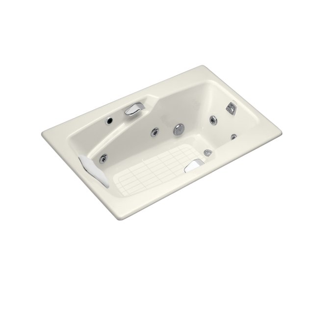Kohler K-792-HE Steeping(TM) whirlpool with grip rail drillings and custom pump location