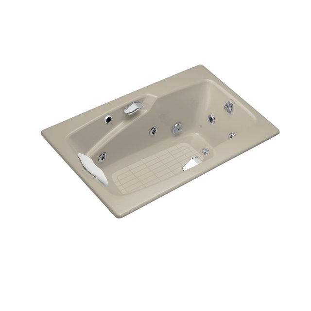 Kohler K-792-HB Steeping(TM) whirlpool with grip rail drillings and custom pump location