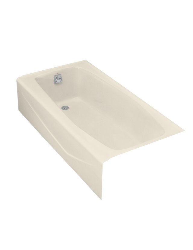 Kohler K-715-47; Villager (TM) bath with left-hand drain; in Almond