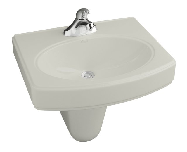 Kohler K-2035-4; Pinoir (R); wall-mount lavatory with 4"" centers repair replacement technical part breakdown