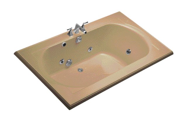 Kohler K-1418-HE Memoirs(R) 6' whirlpool with custom pump location