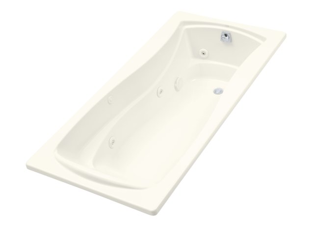Kohler K-1257-HB-96; Mariposa (R) 6' whirlpool with custom pump location and heater; in Biscuit