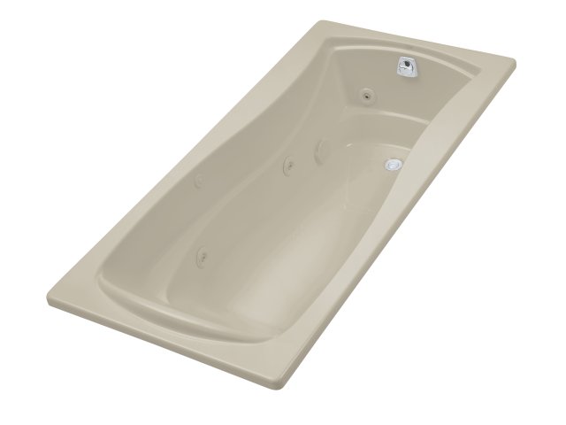 Kohler K-1257-G9; Mariposa (R) 6' whirlpool with reversible drain; in Sandbar; Discontinued Product