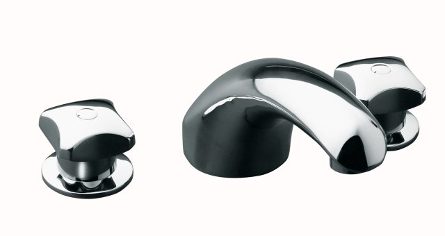 Kohler K-T7019-2 Triton(R) deck-mount bath faucet trim with standard handles valve not included