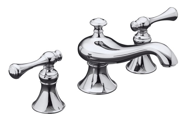 Kohler K-16102-4A Revival(R) widespread lavatory faucet with traditional lever handles