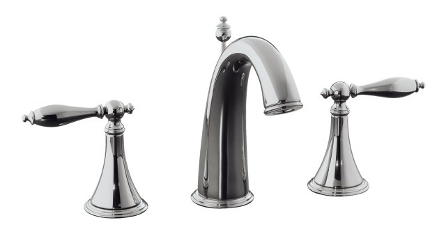 Kohler K-310-4M Finial(R) Traditional widespread lavatory faucet with lever handles